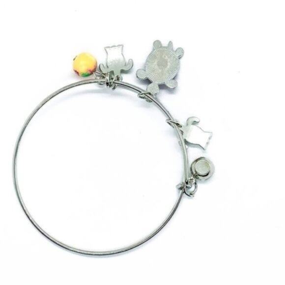 Beaded Sea Turtle Charm Colorful Bangle Bracelet - Picture 4 of 5